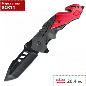 Нож складной GANZO G629-RD черный/красный Нож складной GANZO G629-RD черный/красный